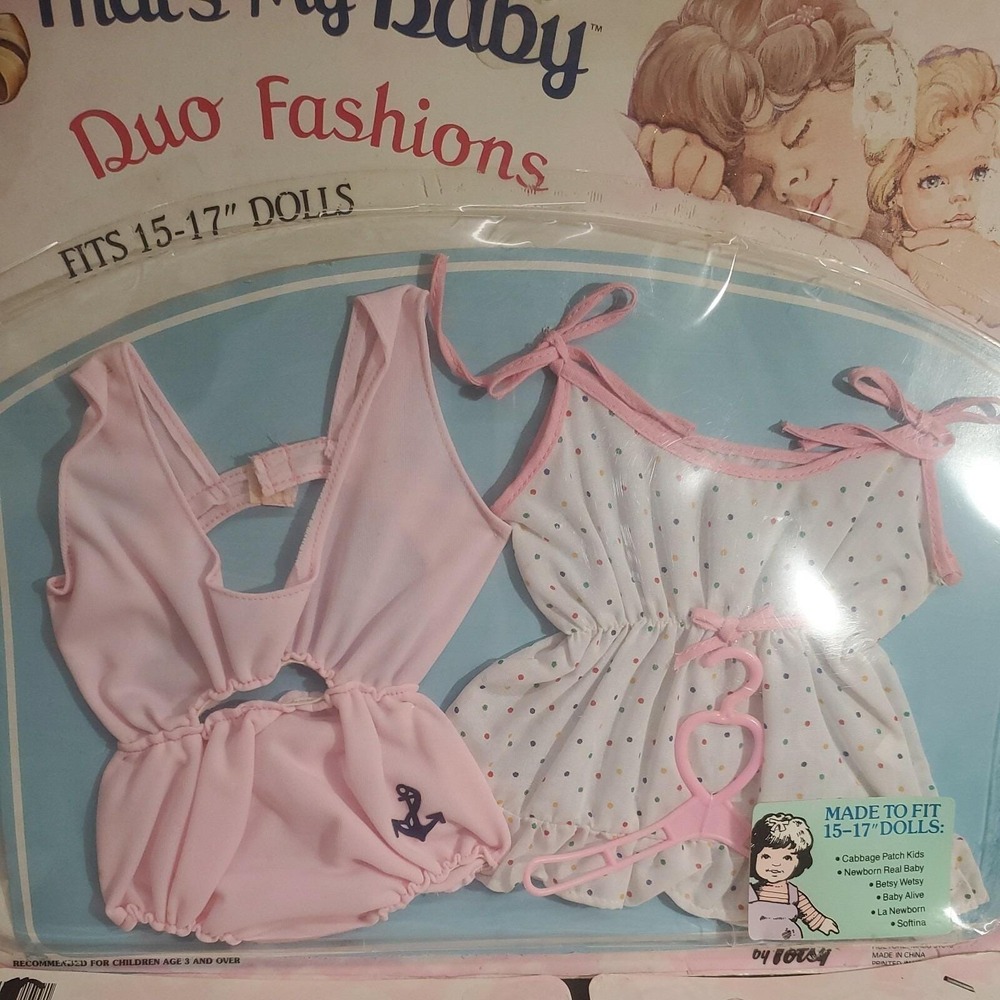 Totsy That's My Baby Duo Fashions Swimsuits 15" - 17" Doll Clothes cpk Vintage - Picture 2 of 6